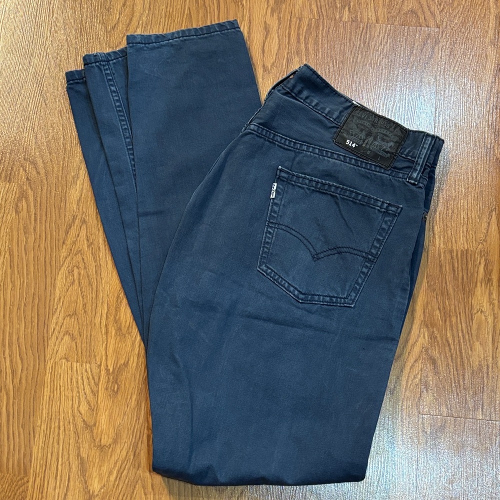 Signature by Levi Strauss 514 Men's Deep Blue Straight Jeans